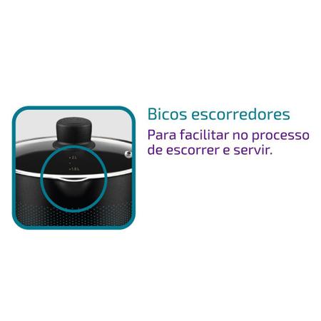 Imagem de Conjunto De Panela Rochedo Smart Antiaderente - 5 Peças