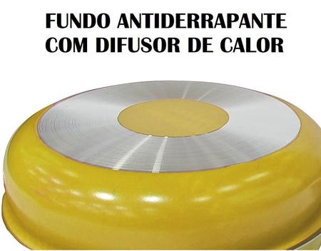 Imagem de Conjunto De Panelas Amarelo 06 Peças Com Teflon