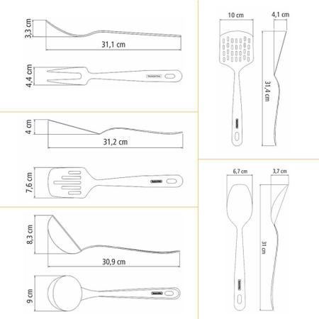 Imagem de Conjunto de Panelas Solar 16cm 1,4l Com 36 Talheres Laguna e 5 Utensílios Inox Extrata Tramontina