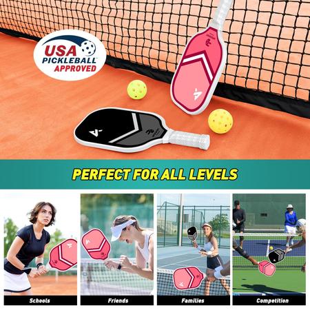 Imagem de Conjunto de pás Pickleball ApexSport Lightweight Fiberglass x2