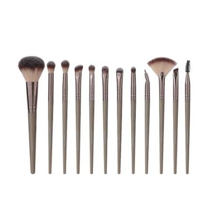 Imagem de Conjunto de pinceis de maquiagem 12 unidades cabo dourado beauty tools