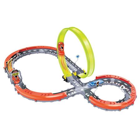 Pista De Corrida Mcqueen Carros Looping 360 Com 2 Carrinhos em