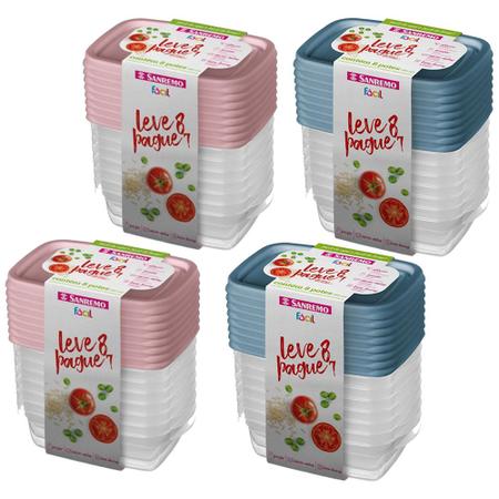 Conjunto De Potes Plástico Sanremo 280ml Leve 32 E Pague 28 Imagem de Conjunto De Potes Plástico Sanremo 280ml Leve 32 E Pague 28