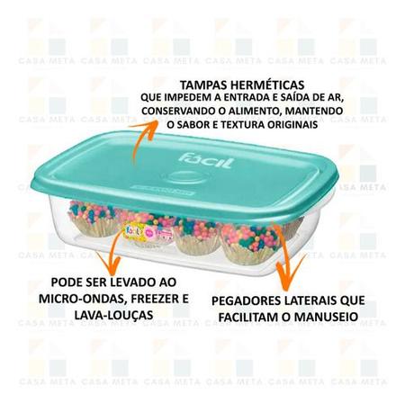Conjunto De Potes Plástico Sanremo 280ml Leve 32 E Pague 28 Imagem de Conjunto De Potes Plástico Sanremo 280ml Leve 32 E Pague 28