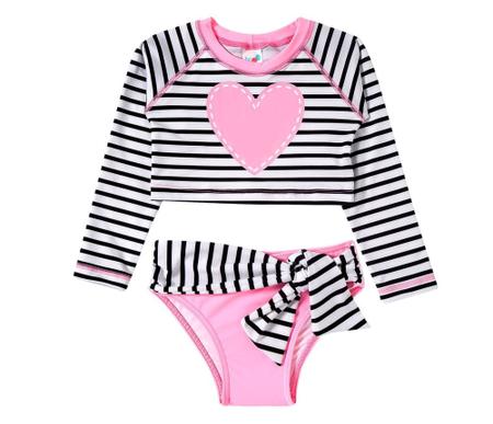 Roupas de bebê Kawaii para meninas clássicas fofas de caranguejo preppy  conjuntos de roupas de natação modernas integradas, >4-m, 6 Anos