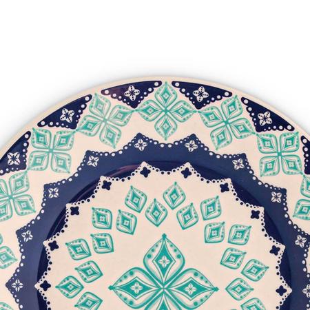 Imagem de Conjunto de Pratos de Porcelana Rasos Biona Lola 24cm 6 peças AM12-5190