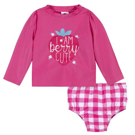 Imagem de Conjunto de roupa de banho Gerber Baby Girl Pink 12 meses