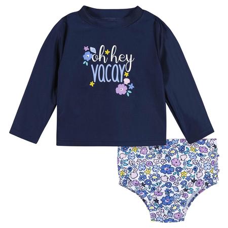 Imagem de Conjunto de roupa de banho Gerber Baby Girl Purple 6-9 meses