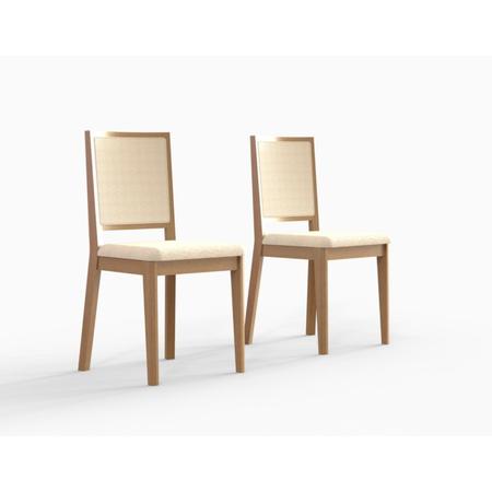 Imagem de Conjunto de Sala de Jantar com Mesa Extensível 4 Cadeiras 120cm Madri Carmo Móveis