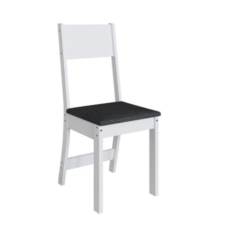 Conjunto De Sala De Jantar Fidelitá Siena Com 6 Cadeiras Branco Assento Preto - Fidelitá Móveis Imagem de Conjunto De Sala De Jantar Fidelitá Siena Com 6 Cadeiras Branco Assento Preto