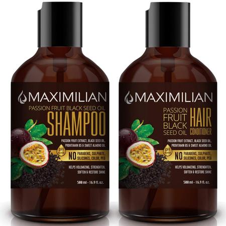 Imagem de Conjunto de shampoo e condicionador Maximilian Passion Fruit Oil 500mL