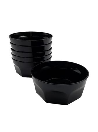 Imagem de Conjunto De Sobremesa Oitavado Tigela Potes 7 Peças Preto