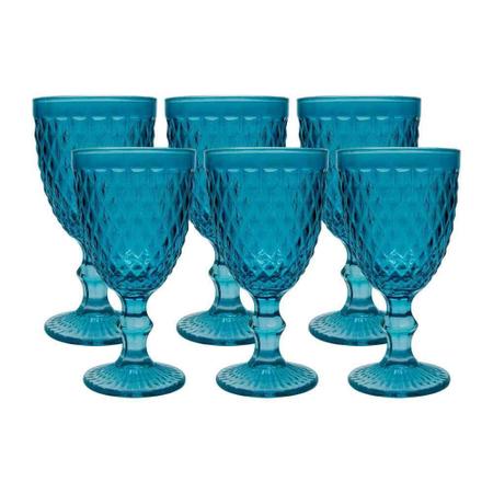 Taça Para Água De Vidro Empire Azul - Ideal Lar