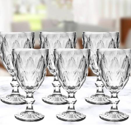 Conjunto de Taças para Bebidas de Vidro 330ml - 6 Peças Haus Diamond Empire  - Taça de Água - Magazine Luiza