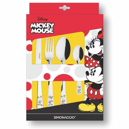 Imagem de Conjunto de Talheres em Inox Simonaggio Disney - Minnie e Mickey - 24 Pçs