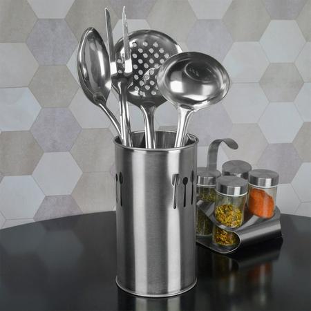 Imagem de Conjunto de Utensílios Aço Inox Com Copo 5 Peças Wincy