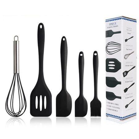 Imagem de Conjunto De Utensílios De Cozinha Colheres De Silicone 5 Pçs