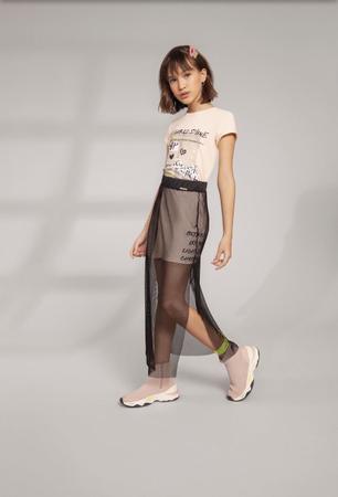 Saia longa on sale de tela