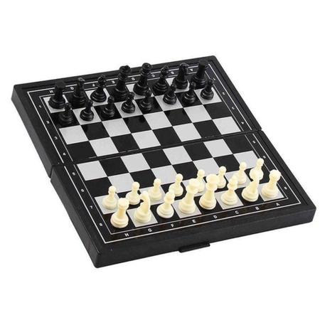 Jogo 3 em 1 de Xadrez, Dama e Gamão Tabuleiro Dobrável com 29,2 x 29,2 cm –  Bilharmais®