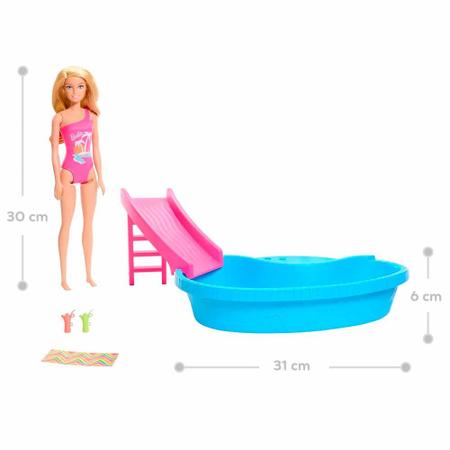 Imagem de Conjunto e Boneca - Barbie Dreamhouse - Piscina Glam - Mattel