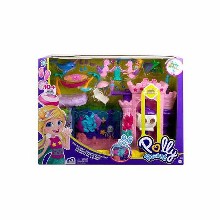 Boneca Sereia Polly Pocket Aquário Subaquático