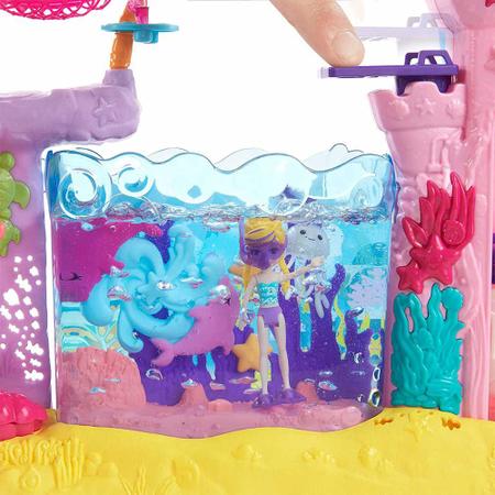 Boneca Sereia Polly Pocket Aquário Subaquático