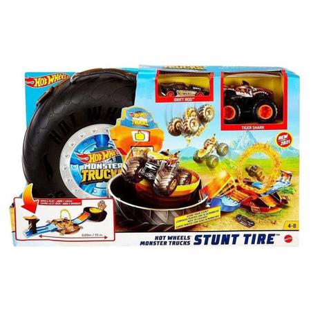 Conjunto e Pista - Hot Wheels - Monster Trucks - Pneu de Acrobacia - Mattel  - Pistas - Magazine Luiza