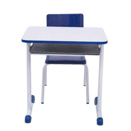 Imagem de Conjunto Escolar Individual  (Mesa e Cadeira)  INFANTIL  MDF   Cor Azul - 4105