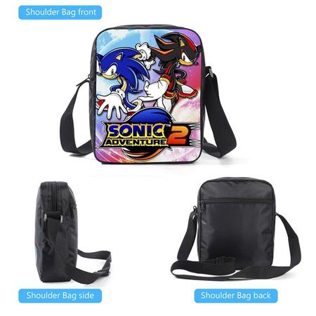 Conjunto escolar, mochila, lancheira e estojo para lápis Sonic Kids - Lightbek Official Store Imagem de Conjunto escolar, mochila, lancheira e estojo para lápis Sonic Kids