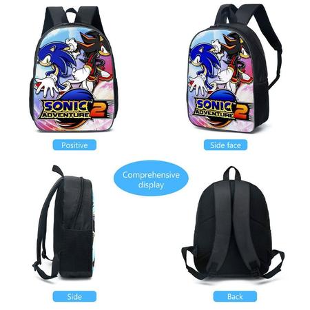 Conjunto escolar, mochila, lancheira e estojo para lápis Sonic Kids - Lightbek Official Store Imagem de Conjunto escolar, mochila, lancheira e estojo para lápis Sonic Kids