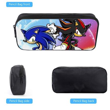 Conjunto escolar, mochila, lancheira e estojo para lápis Sonic Kids - Lightbek Official Store Imagem de Conjunto escolar, mochila, lancheira e estojo para lápis Sonic Kids