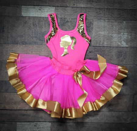 Imagem de Conjunto Fantasia Adulto Body e Saia da Barbie Rosa Pink (Tamanho único) COD.000468