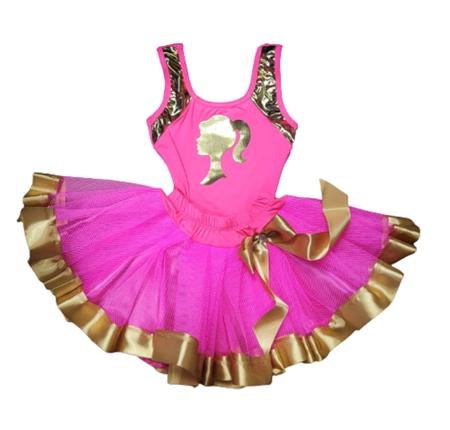 Imagem de Conjunto Fantasia Adulto Body e Saia da Barbie Rosa Pink (Tamanho único) COD.000468