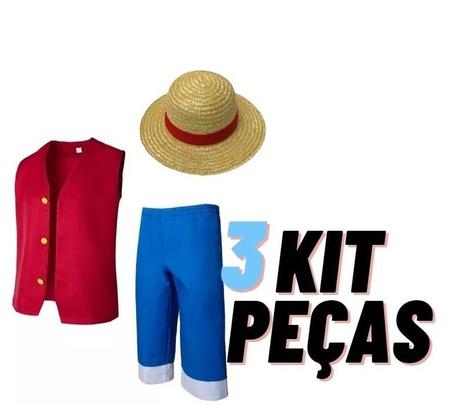 Anime luffy cosplay fantasia filme vermelho traje festa de