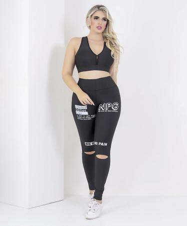 Kit 2 Conjunto Feminino Academia Moda Fitness Calça Legging + Top Corte  Nadador Suplex The Start - Conjunto de Roupa Fitness - Magazine Luiza