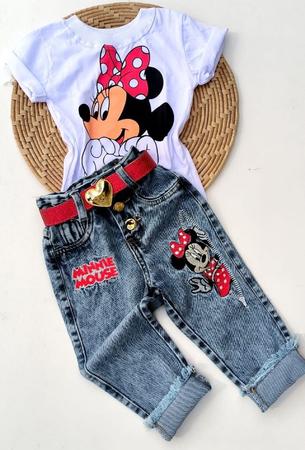 Calça jeans sales mickey feminina