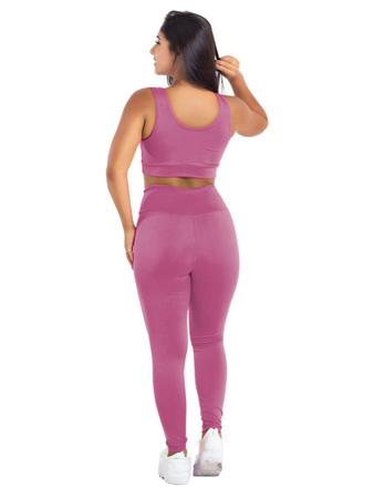 Imagem de Conjunto Feminino Fitness Top Alça + Calça Legging Basica  MAG853_902