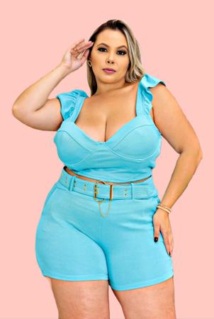 Conjunto Feminino Plus Size Cropped E Short Cores Variadas - Dona Onça  Store - Conjunto de Roupa Feminina - Magazine Luiza