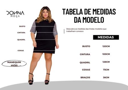 Conjunto Feminino Plus Size Shorts Saia Camisa Cropped G2 Sara