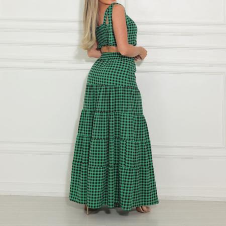 Imagem de Conjunto Feminino Saia Longa E Cropped Com Amarração