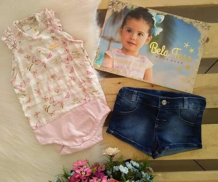 Roupa De Bebe Menina Conjunto Body E Short