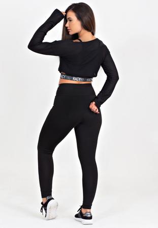 Conjunto Fitness Feminino Short Cintura Alta + Cropped Cinza Mescla com  Elásticos em X - Racy - Conjunto de Roupa Fitness - Magazine Luiza