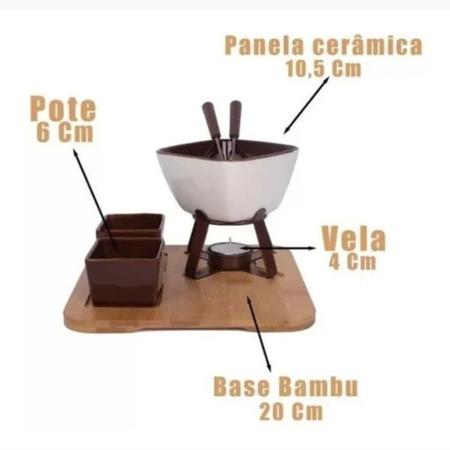 Imagem de Conjunto Fondue Bilzen 8 Peças Suporte P/ Queijo Chocolate
