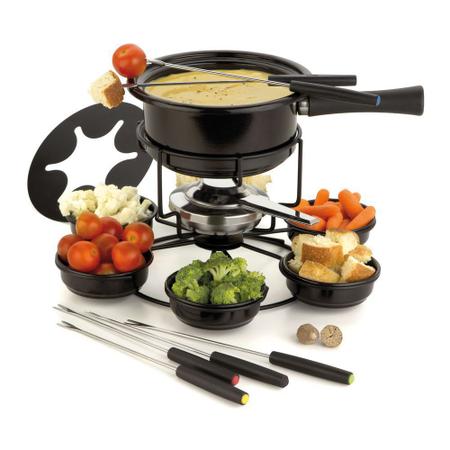 Imagem de Conjunto Fondue Carroussel Viena Preto 16 Peças Forma Inox