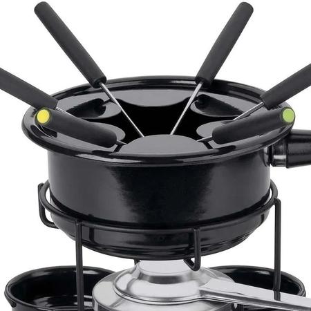 Imagem de Conjunto Fondue Carroussel Viena Preto 16 Peças Forma Inox