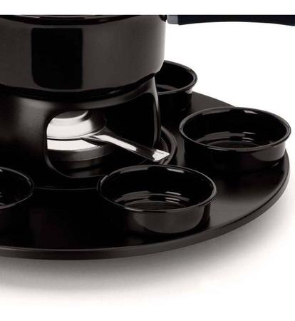 Imagem de Conjunto Fondue Lugano Carroussel 17 peças Forma Inox Preto