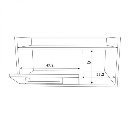 Imagem de Conjunto Gabinete para Banheiro 2 Portas e 1 Nicho Estilare