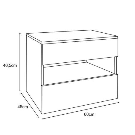 Imagem de Conjunto Gabinete para Banheiro Bali Naturalle/Branco - Bechara