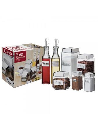 Conjunto Galheteiro Euro Label 7PC VDR1877 Imagem de Conjunto Galheteiro Euro Label 7PC VDR1877