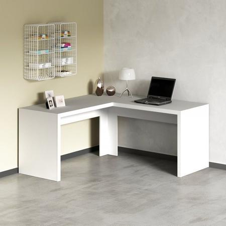 Imagem de Conjunto Home Office 2 Peças com 1 Mesa para Escritório em L e 1 Estante Espresso Móveis